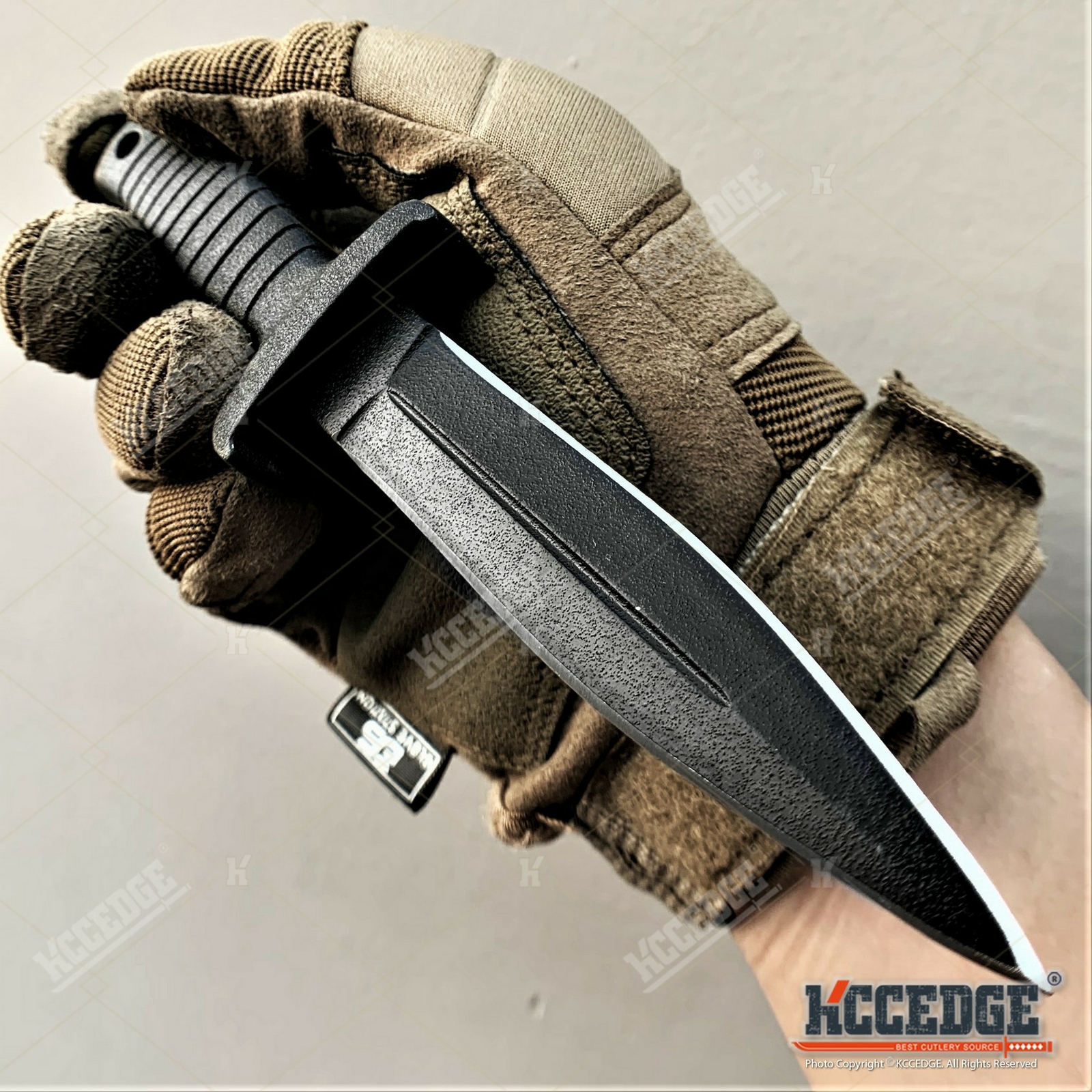 7" Double Edge Tactical Knife w/ Fire Starter Camping Knife Fixed Blade Knife