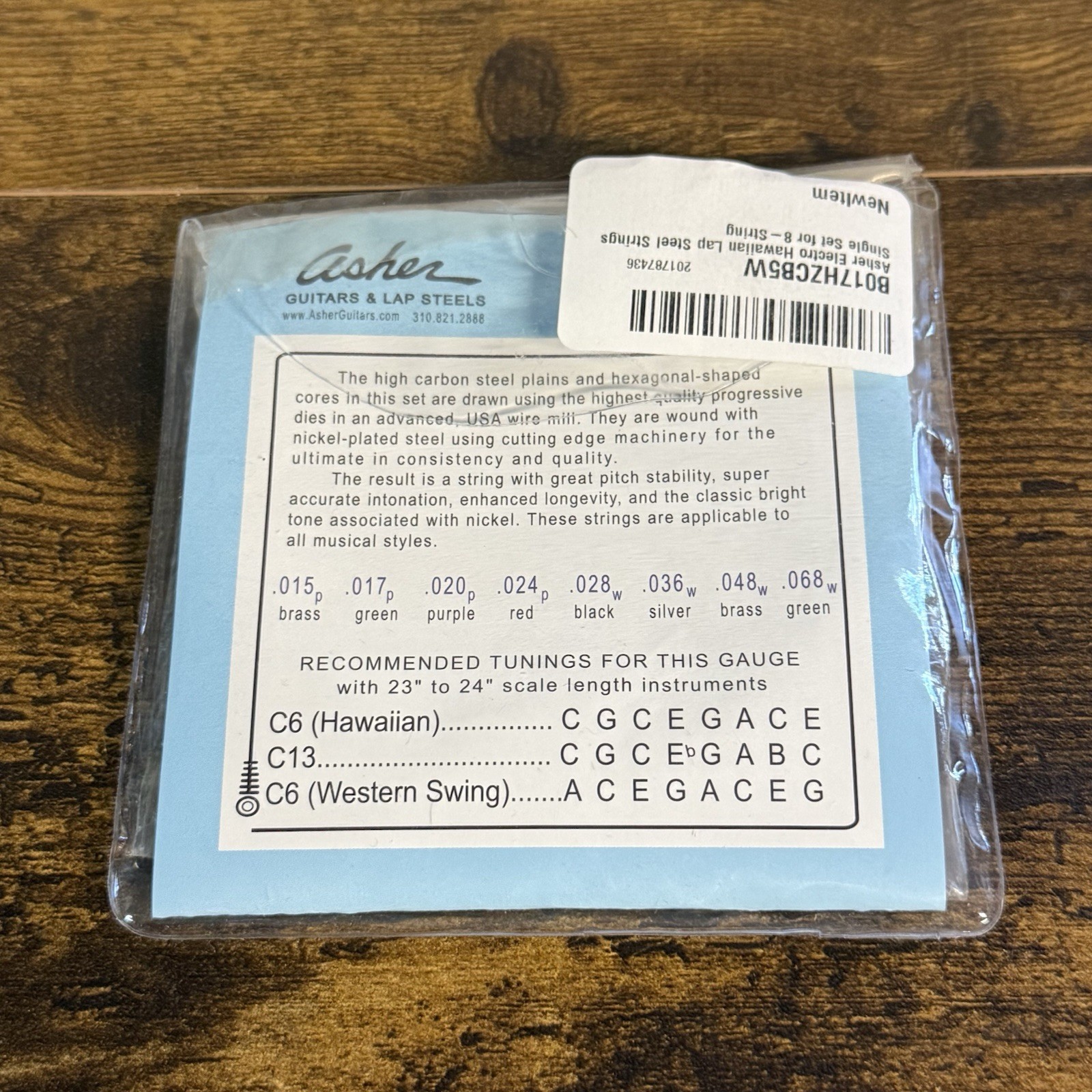 NEW – Electro Hawaiian Lap Steel String for 8-String Lap Steel – Single Set