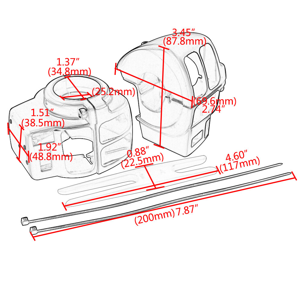 Chrome Switch Housing Cover For Harley Touring Electra Street Glide Road King
