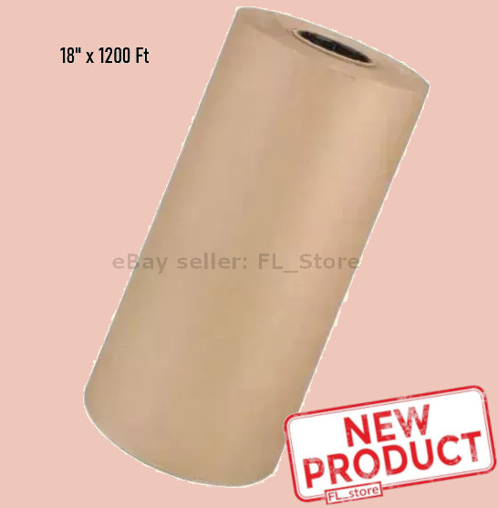 18" x 1200 feet Brown Kraft Paper 30 lb Basis Weight Roll Packaging Shipping NEW
