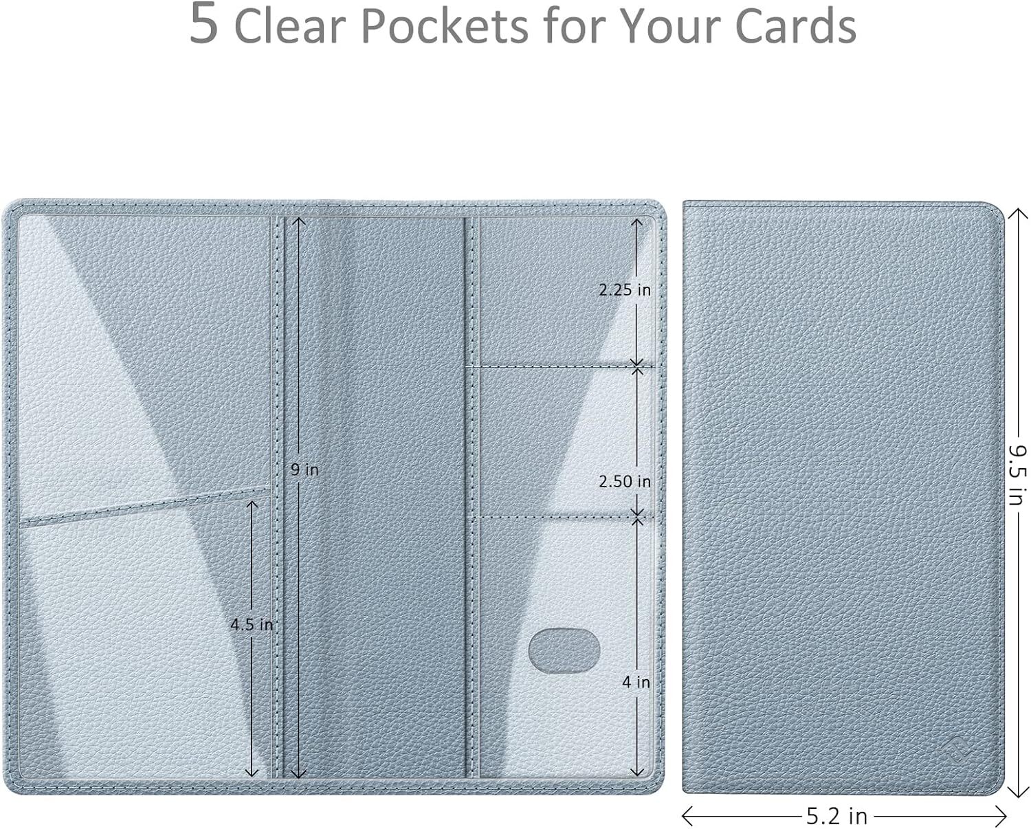 Premium Car Registration and Insurance Card Holder Vehicle Card Organizer Wallet