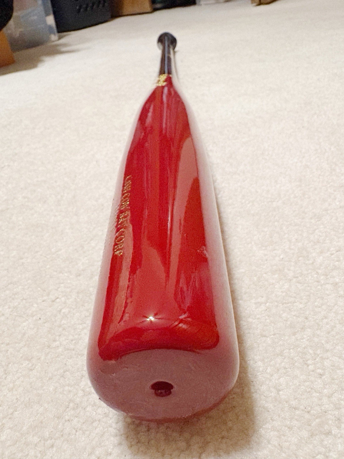 Hybrid Handle Torpedo Maple Wood Baseball Bat 33in 29.5oz. Black / Gold / Red