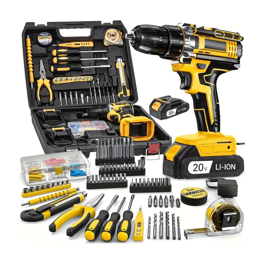 18/30/136pcs 20V Electric Cordless Drill Tool Box Set Screwdriver Bits
