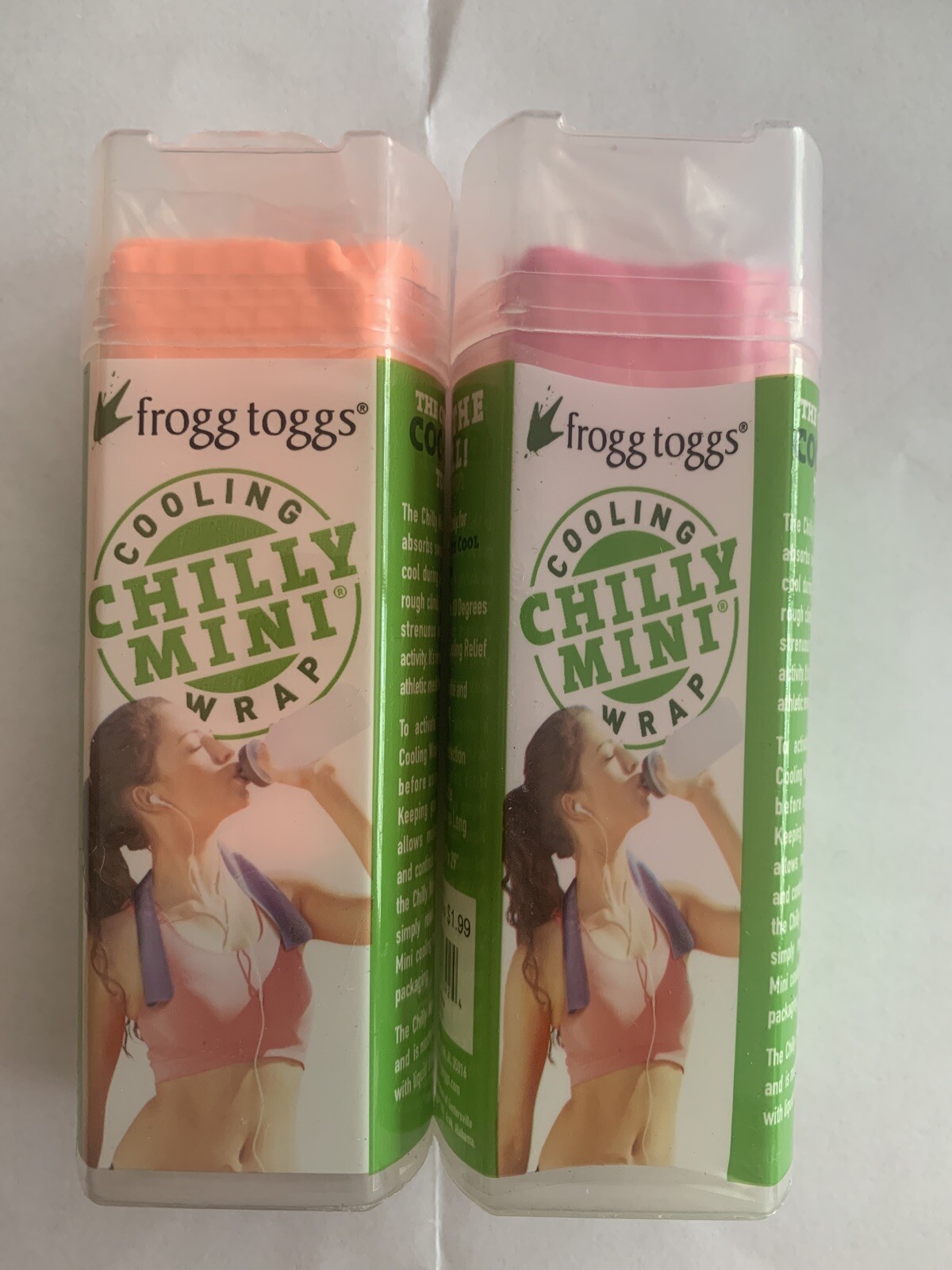 2 Packs Chilly Mini Cooling Wrap By Frogg Toggs Random Assorted Colors Free Ship