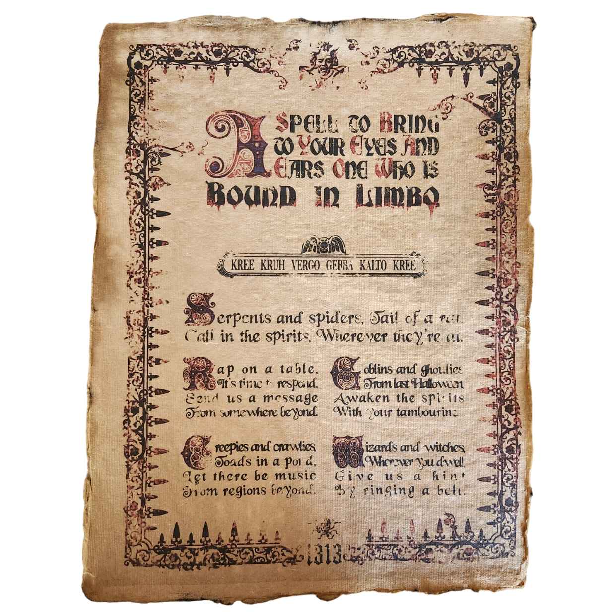 Madame Leota Spell Book pages, Haunted Mansion