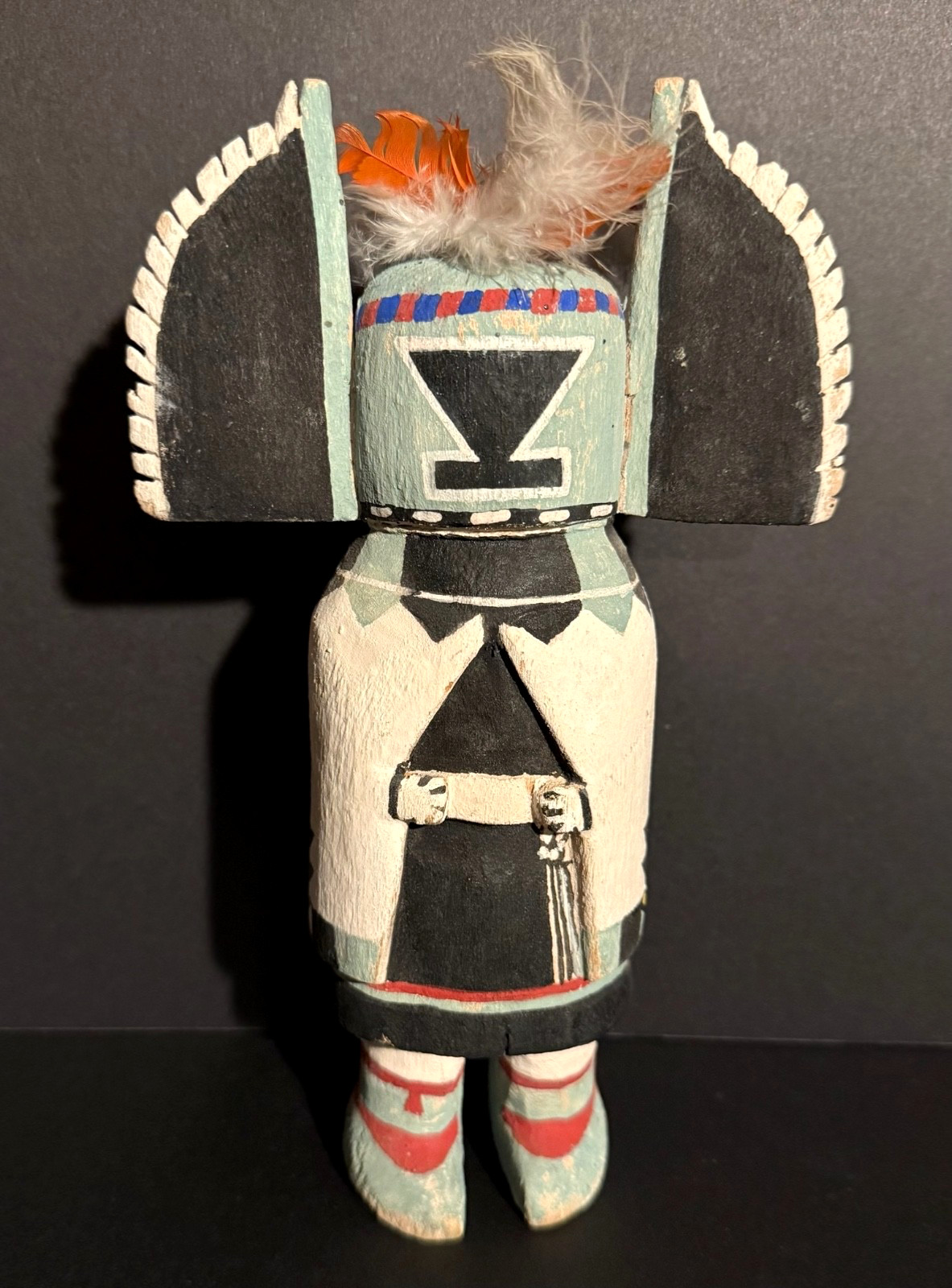 HOPI CROW MOTHER CARVED & PAINTED COTTONWOOD KACHINA DOLL, EXCELLENT CONDITION!