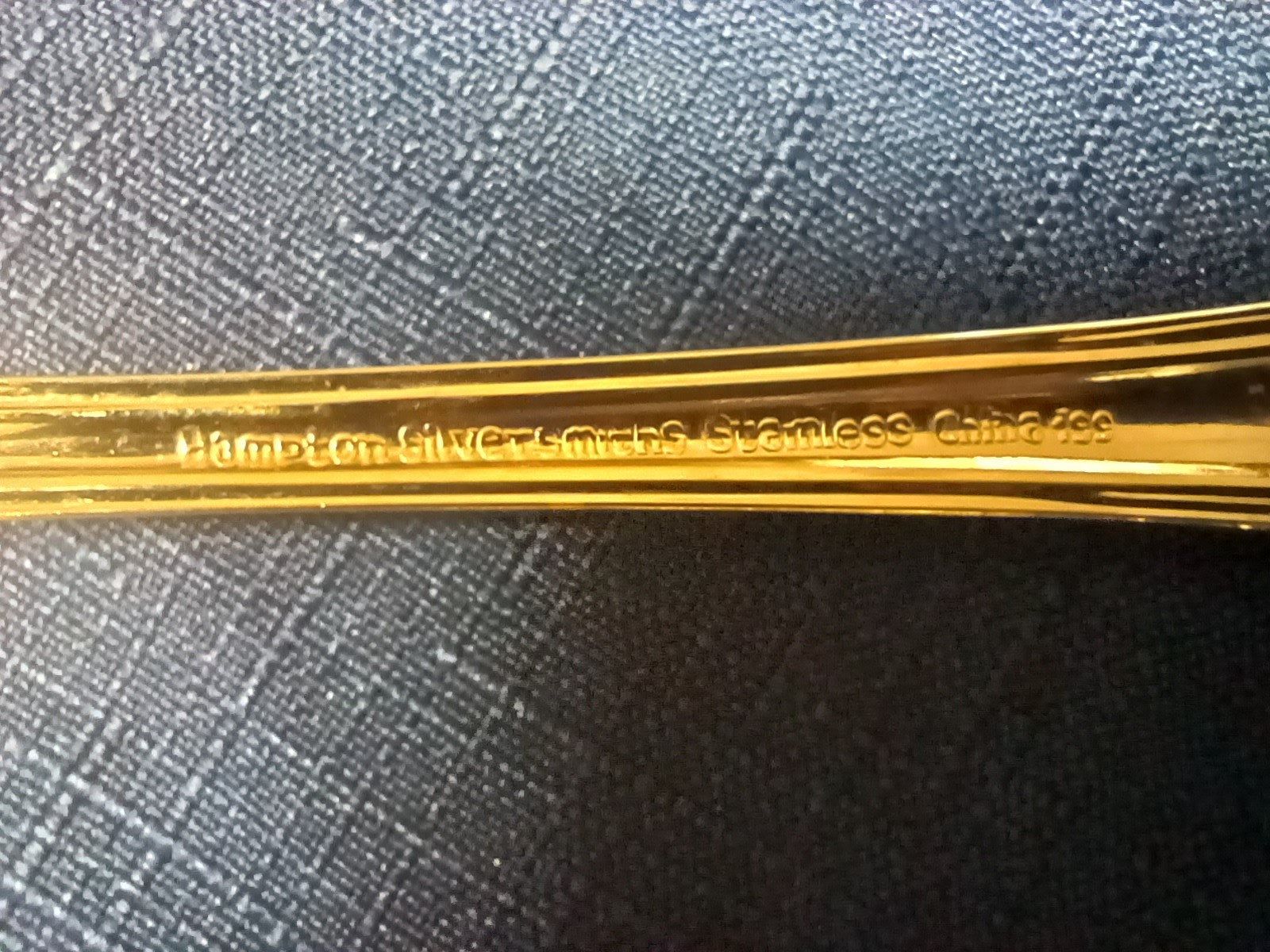 Hampton Silversmith’s Gold Electroplate Stainless Flatware 39 Pieces