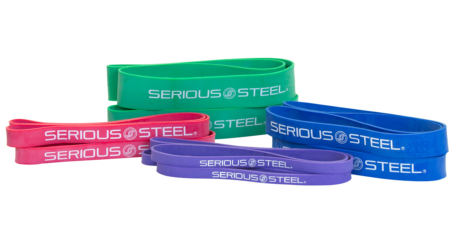 Serious Steel Fitness Power Bands (20") Resistance Bands (Pairs)