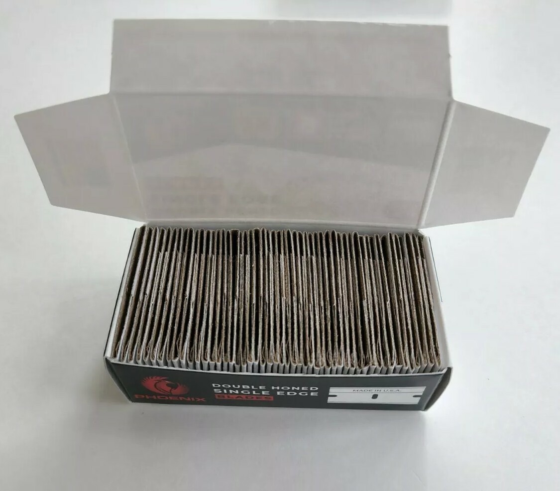 Phoenix - 50 Extra Sharp Single Edge Razor Blades - Made In USA - Double Honed