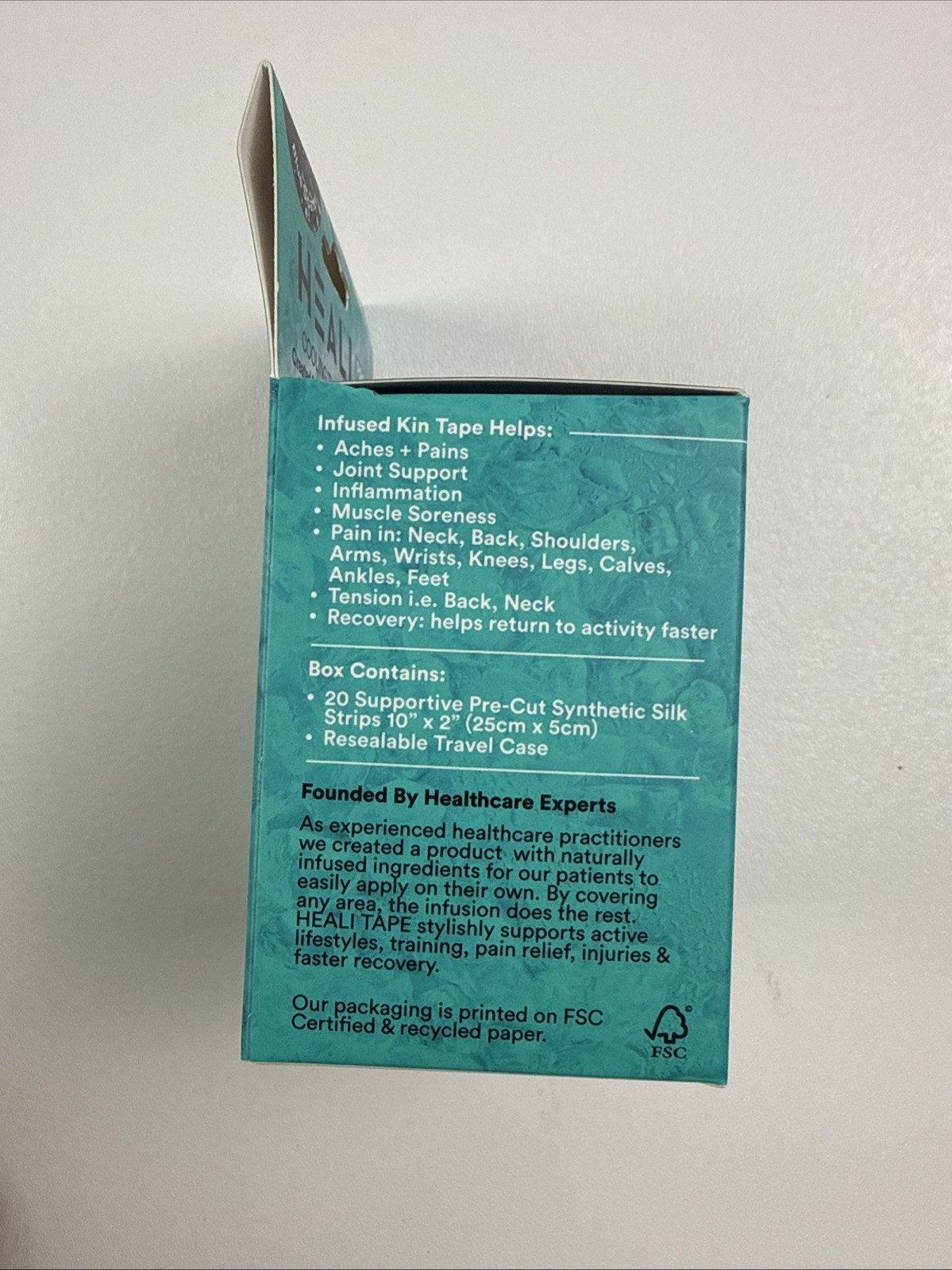 Heali Kinesiology Tape with Magnesium and Menthol, 20 Pcs Precut Strips, K Ta...