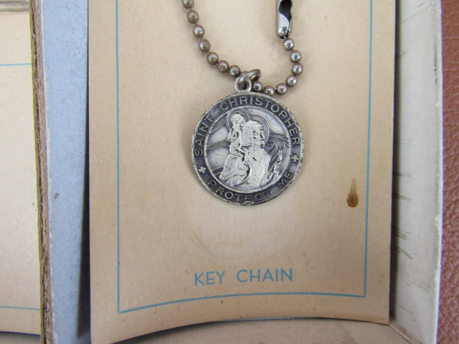 Vintage Orig NOS Dashboard Jesus & St. Christopher ID Auto Kit Chevy Ford Mopar