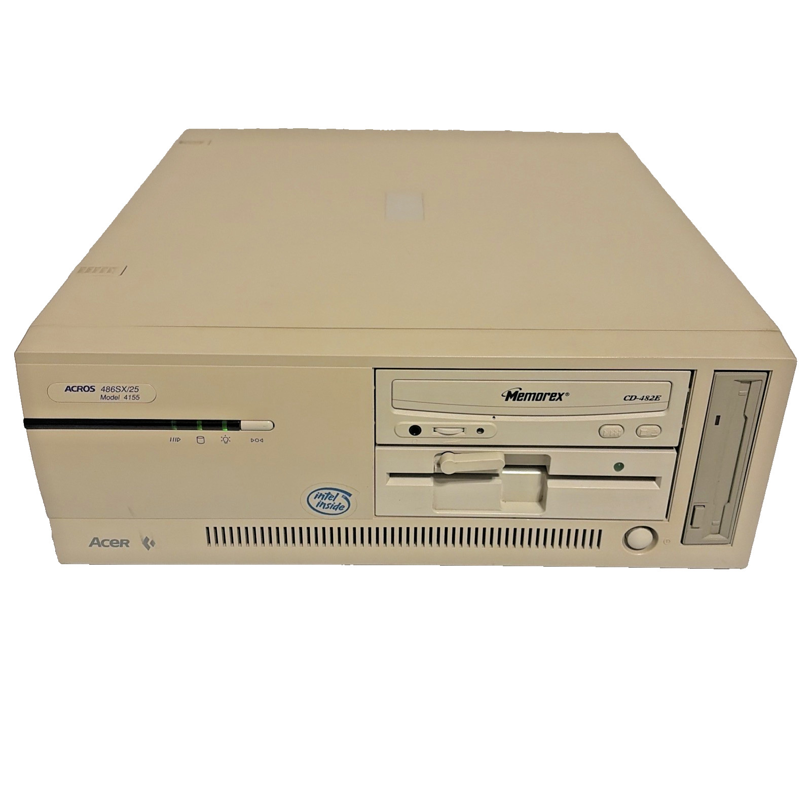 1992 Acer Acros 486SX/25 Model 4155 PC Computer PZ25D