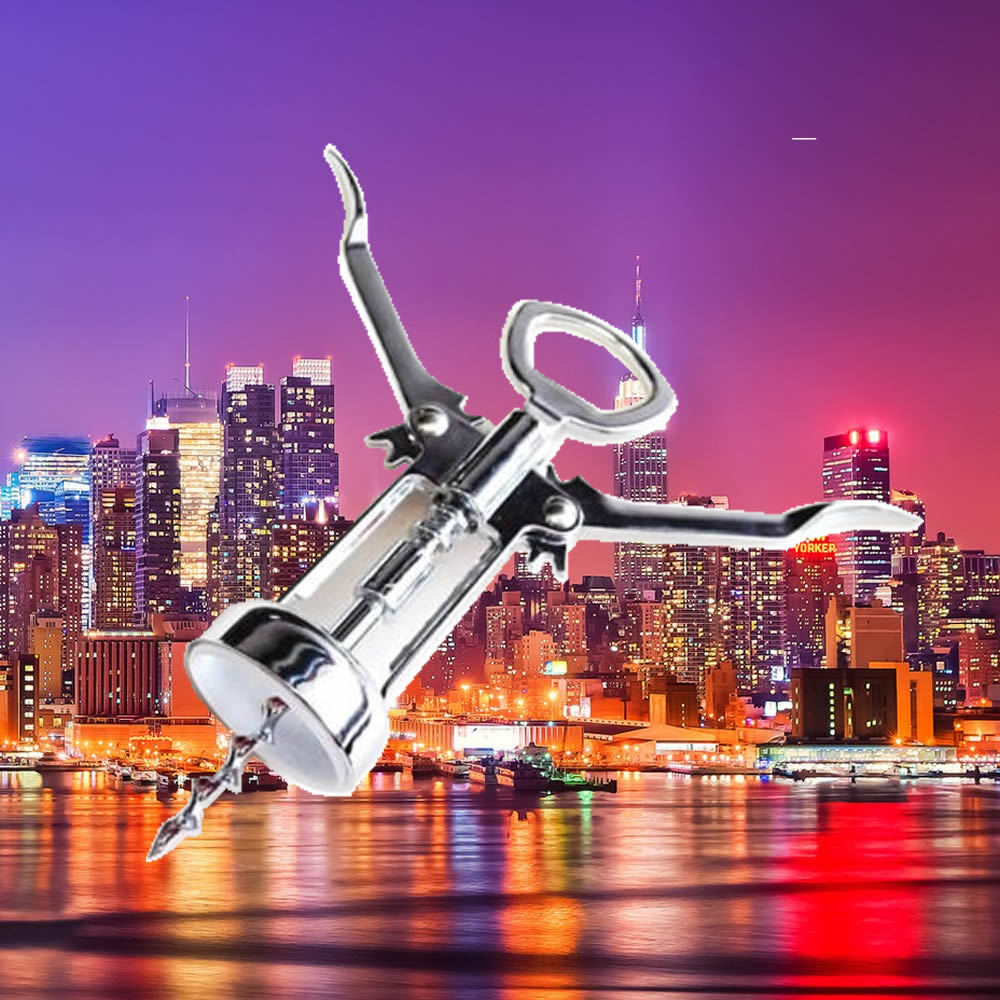 Wing Style Wine Bottle Corkscrew - Wine Cork Puller - Bar Champagne Opener tool