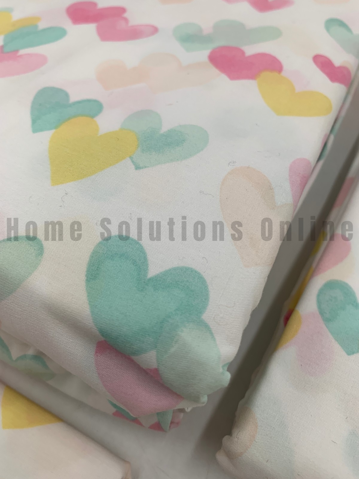 Pottery Barn Kids Retro Heart Organic Sheet Set Pink Multi Queen #B6009