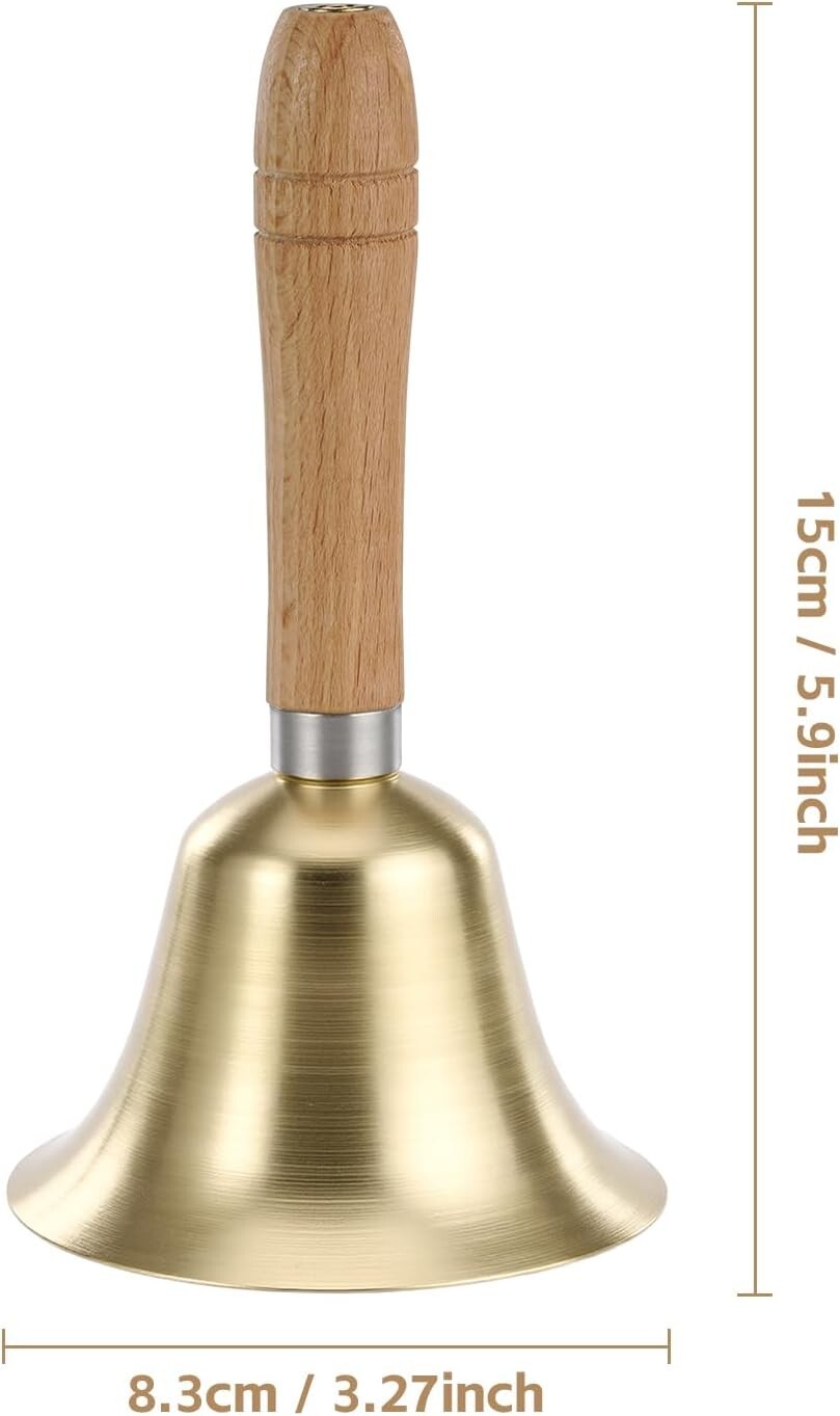 Super Loud Hand Bell - Solid Brass Call Bell for Elderly at Home