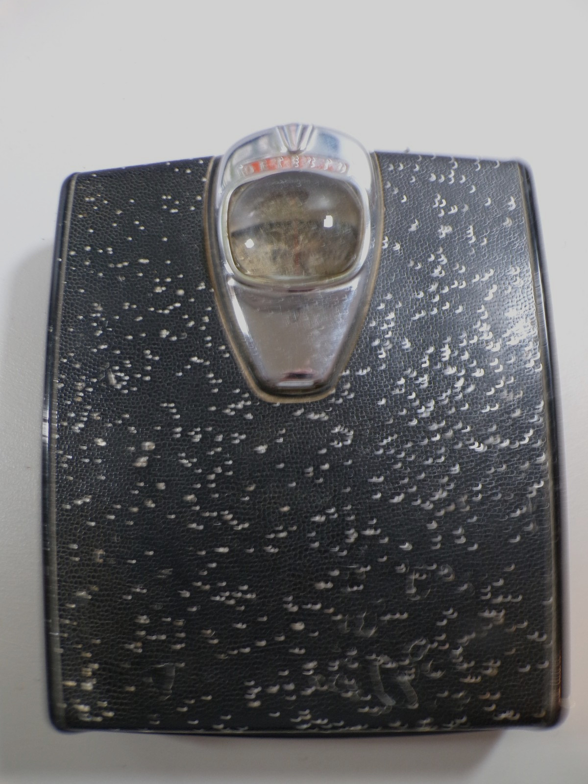 Vintage Detecto Bathroom Scale MCM Black Silver Glitter MADE in USA  Works