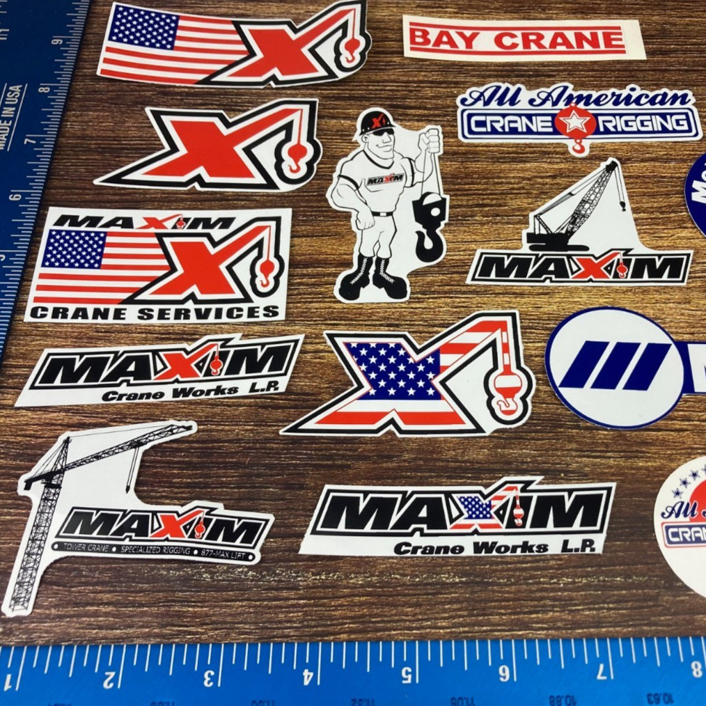 Hard Hat Sticker Maxim Crane All American Crane Shane McCrane Rodbusters Welder