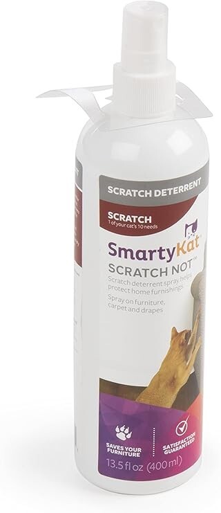SmartyKat Scratch Not Anti-Scratch Spray Cat Training Scratch Deterrent Prote...