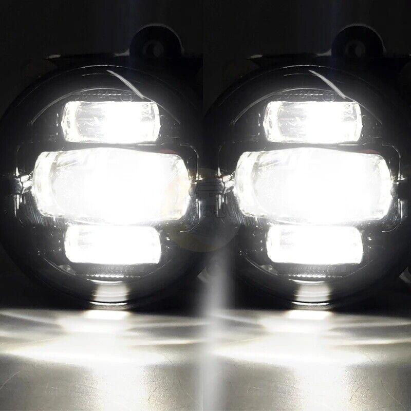 2X Chrome LED Fog Lights For Honda GL1800 Goldwing 1800 2002-2010 Plug and Play