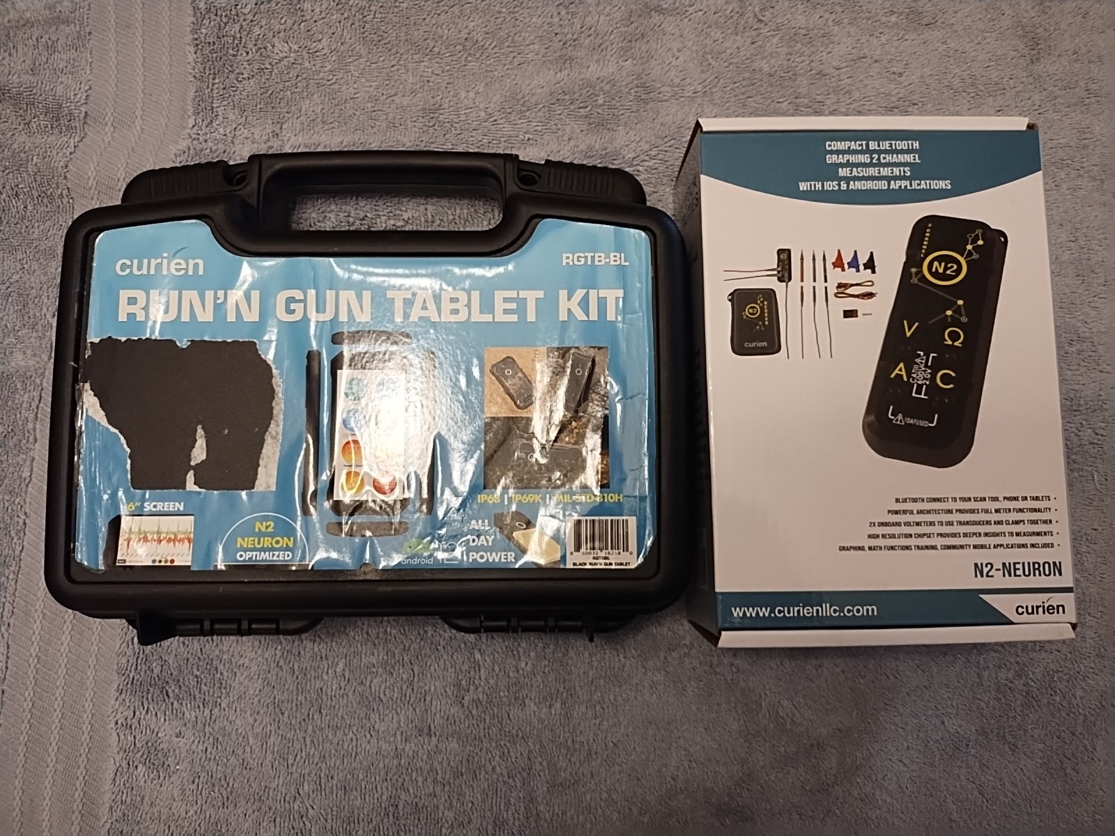 Curien N2-Neuron & Run'n Gun Tablet Compact Bluetooth Graphing 2 Channel Measure