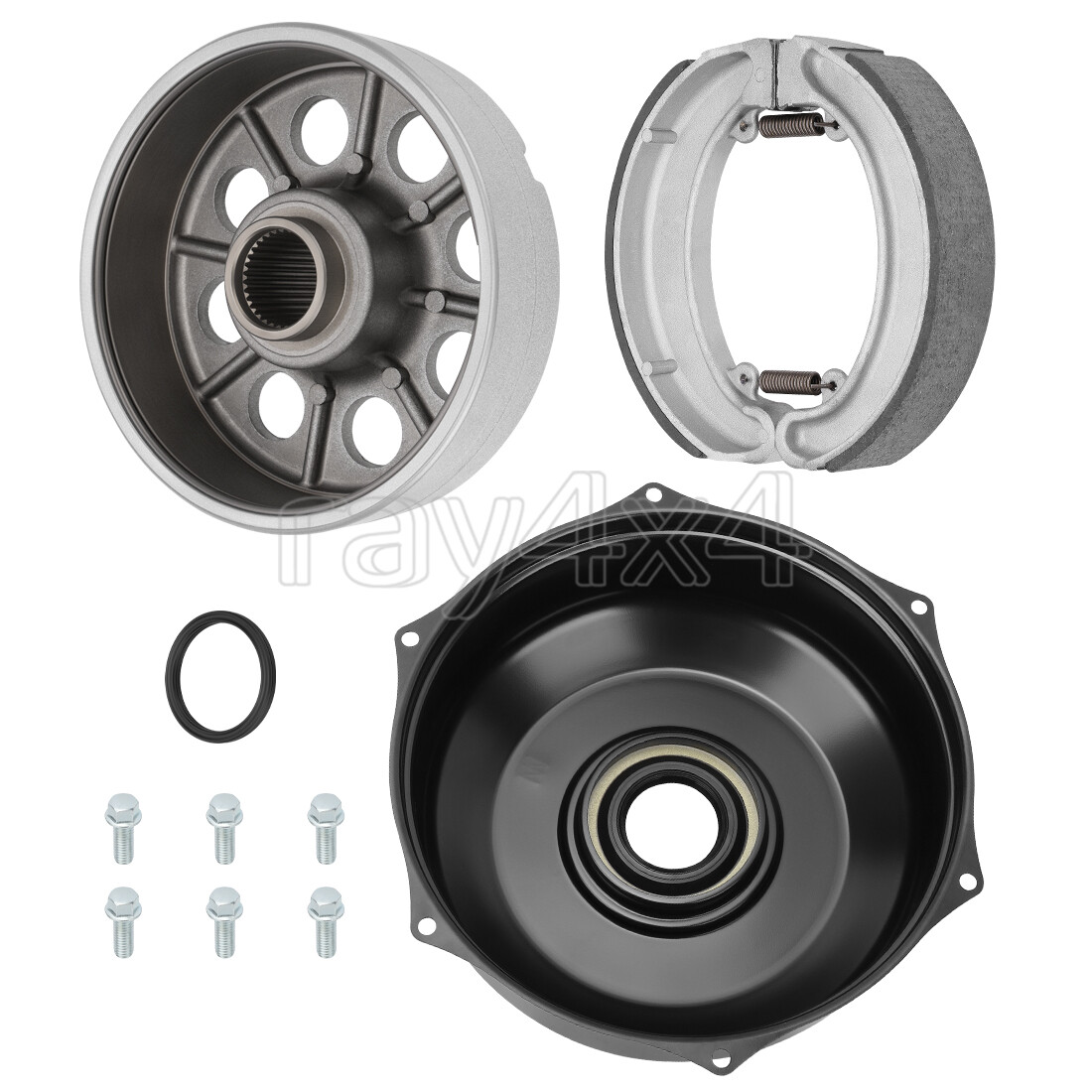 Rear Brake Drum Hub & Drum Cover Seal Kit for Honda TRX300 Fourtrax 300 88-2000