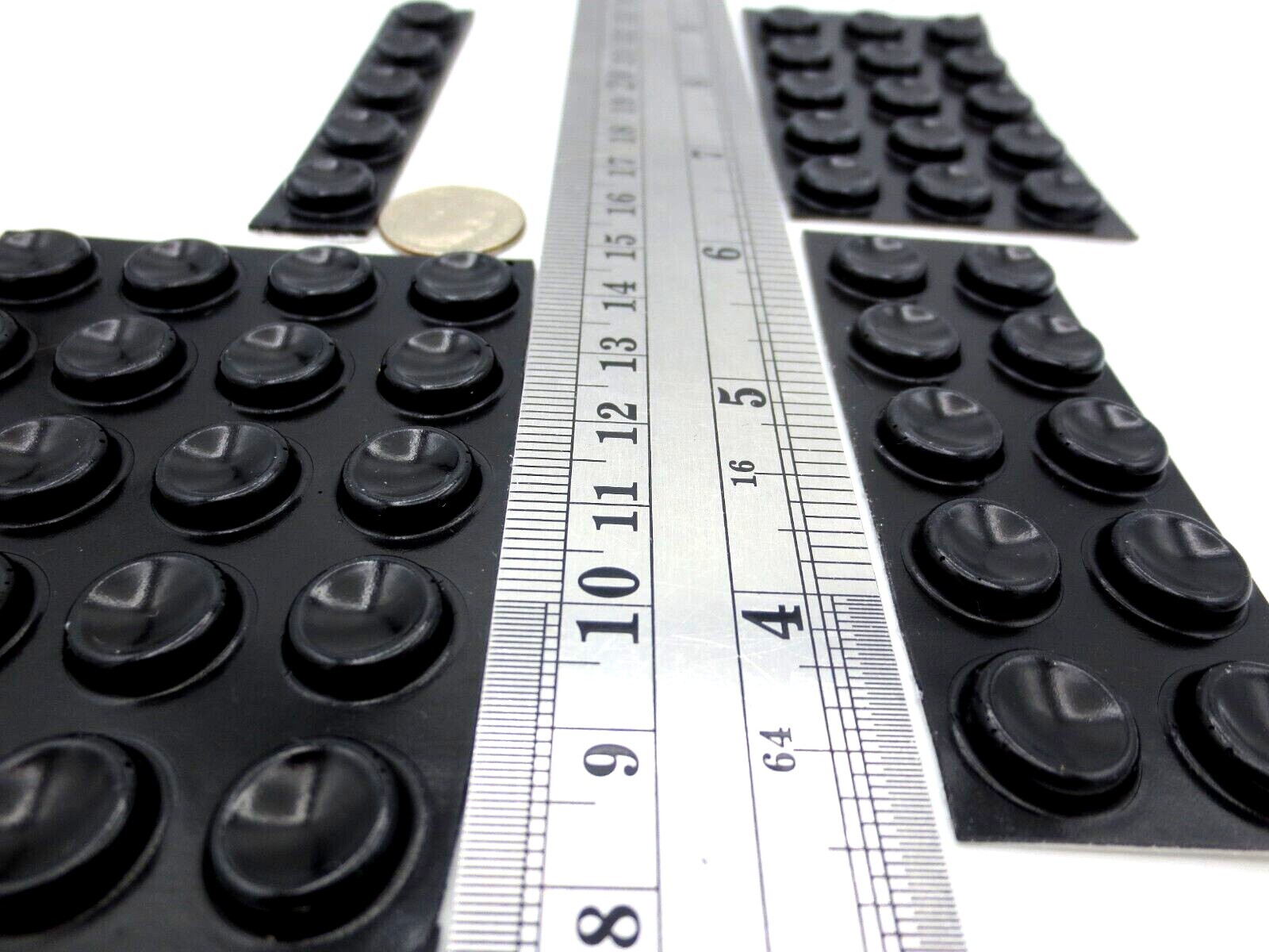 Stick-On Bumper Pad Durable Lasting Rubber Adhesive, Has 1/2" Pad, Is 1/8" Tall