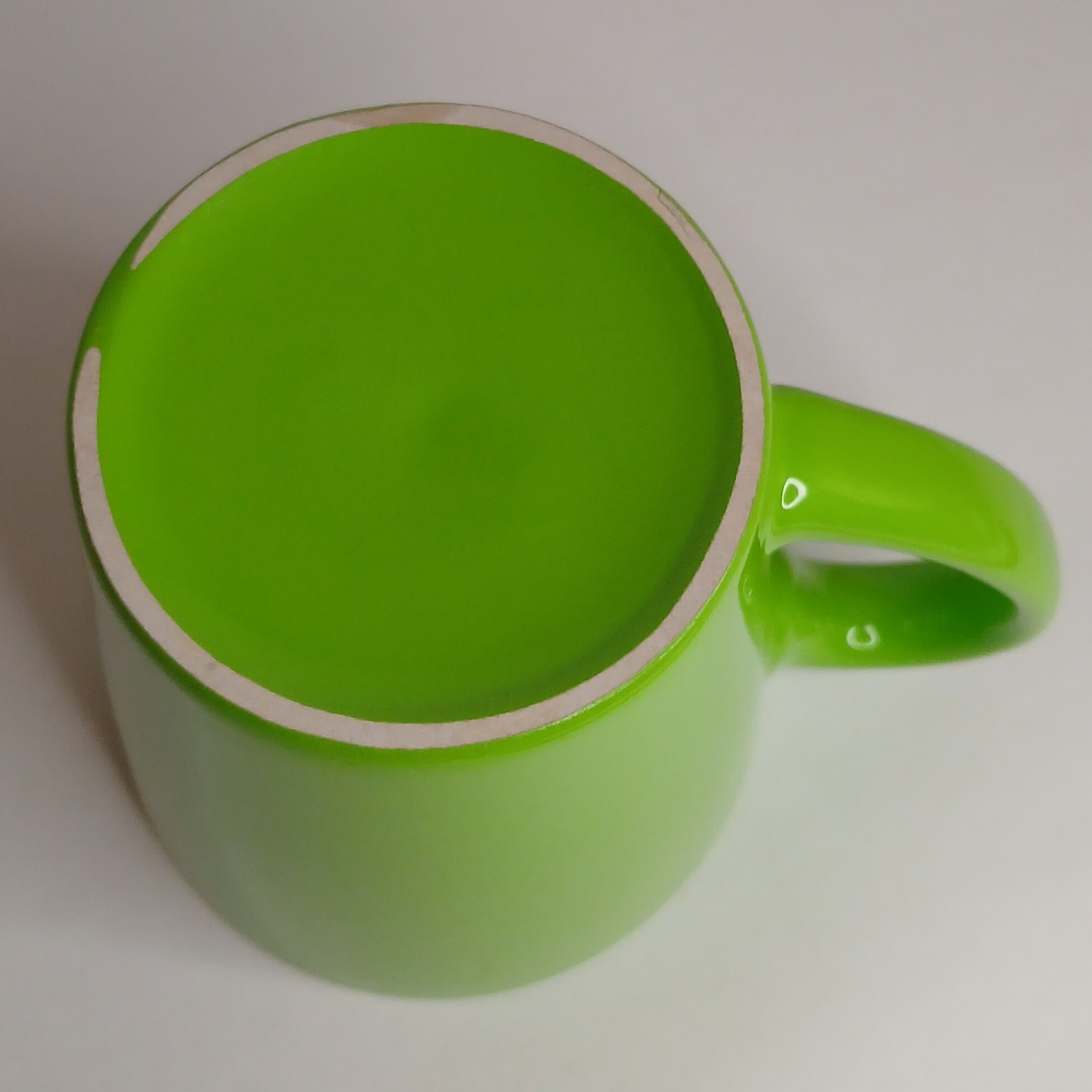 Cornwells Turkeyville USA Bright Green Ceramic Coffee Mug Marshall MI HTF Rare
