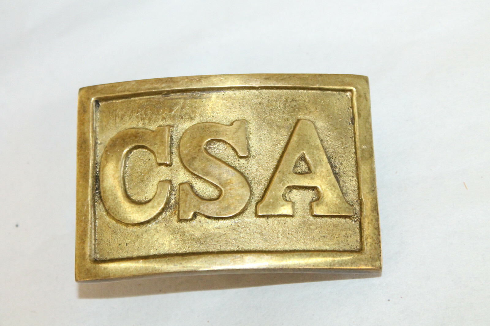 Antique Style Military Civil War Confederate CSA Belt Buckle Square SOLID Brass