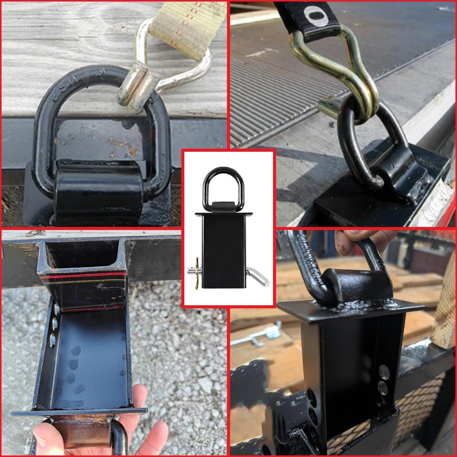 Heavy Duty Stake Pocket D Rings Adjustable 18,000 lbs Stake Pocket D-Ring