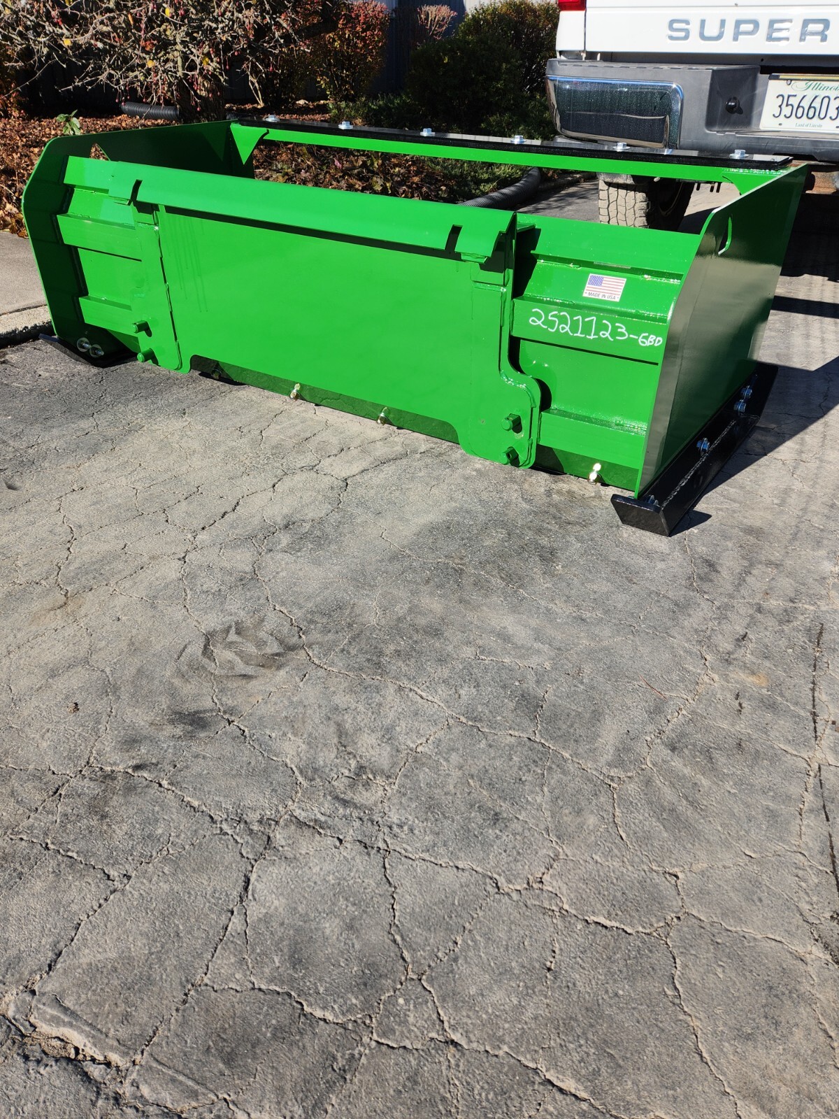 6' x 36" JDQA Snow Pusher Box Plow HD back drag John Deere Quick Attach Tractor