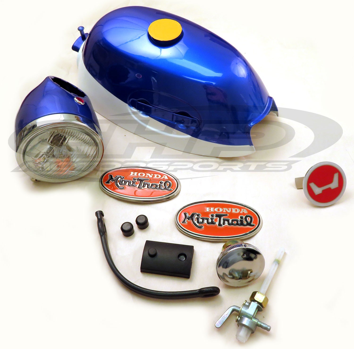 Tank and Headlight Kit, Honda Z50 K2, Blue/White