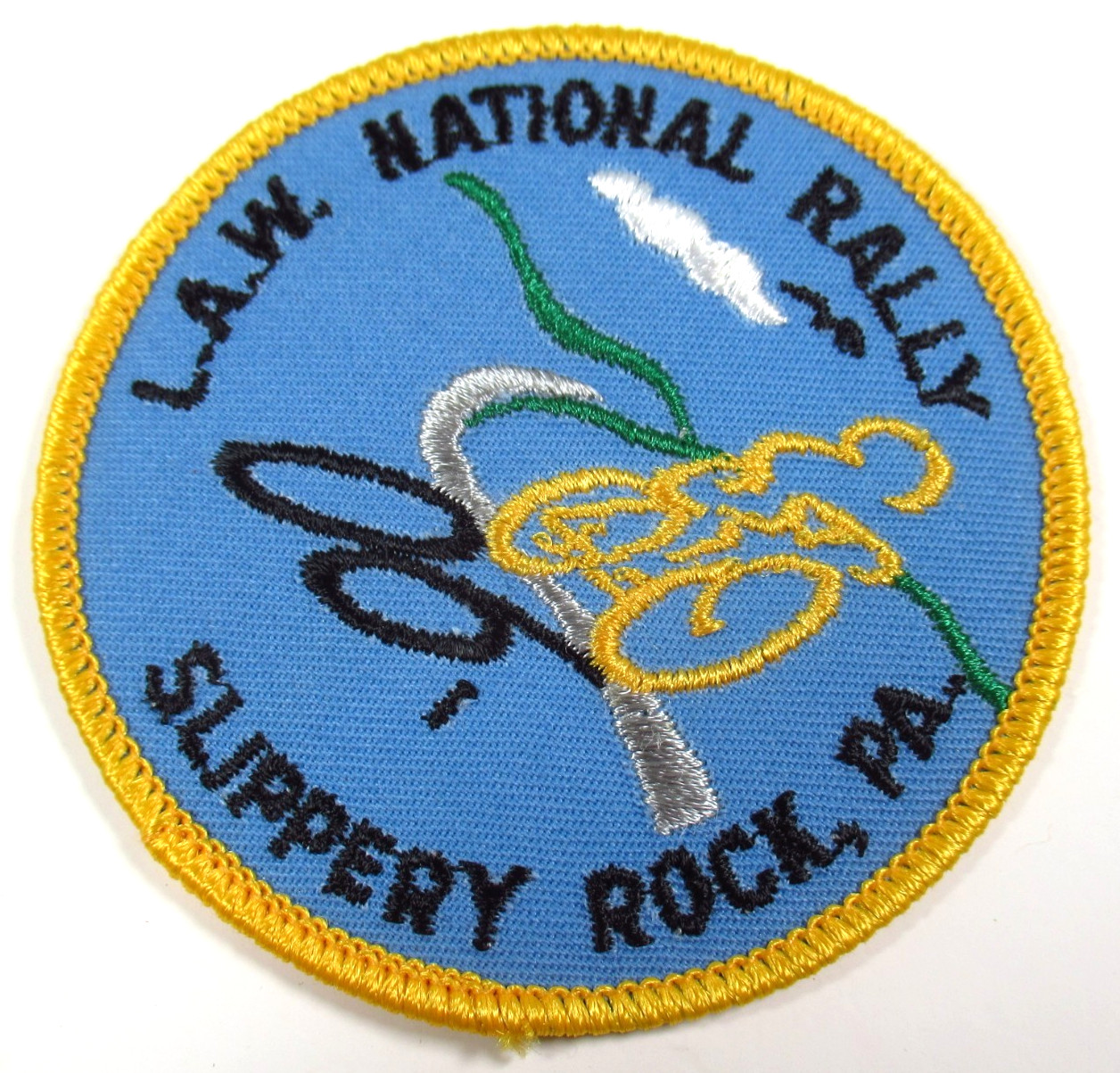 League of American Wheelmen 1990 National Rally Patch Slippery Rock PA