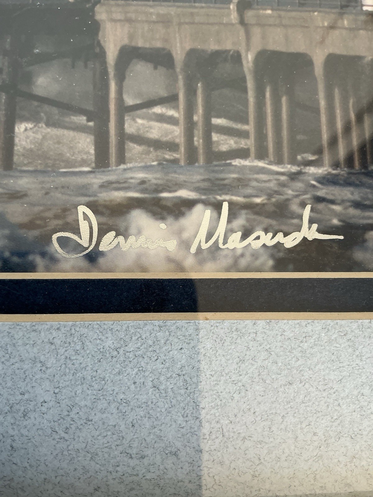 Huntington Beach Pier Photograph Art Dennis Masuda Signed Framed California 1988