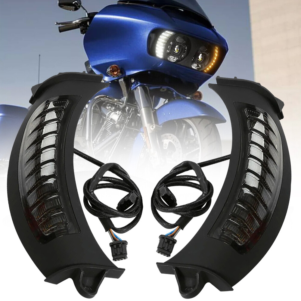 LED DRL Headlight Hi/Lo / Vent Turn Signal For Harley Road Glide FLTR 2015-2024