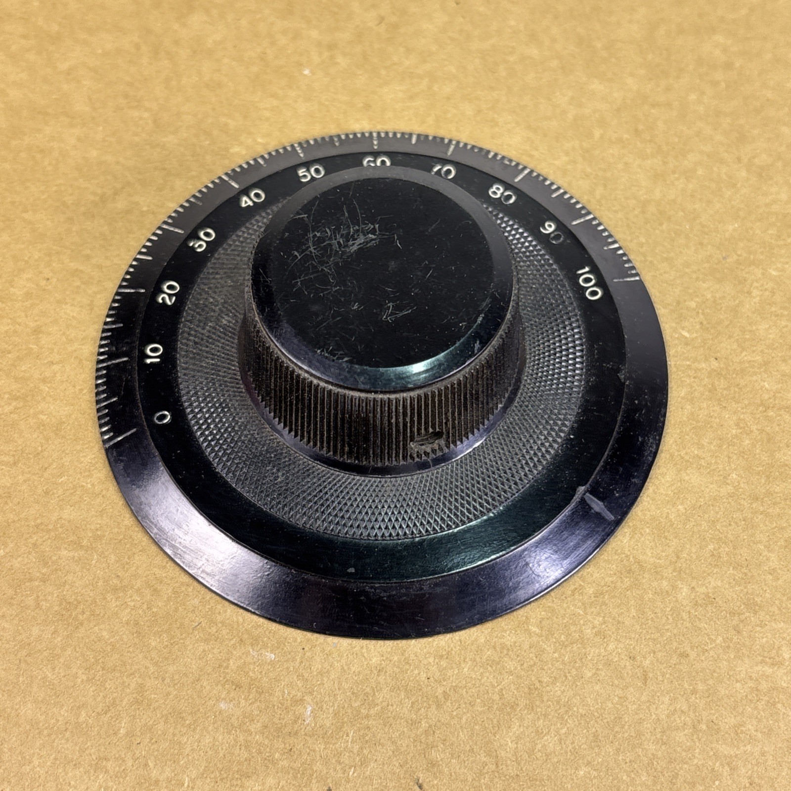 VTG AMSCO 1920's Black 4" 0-100 Indicator Knob with Set Screw (QTY) Radio/Vcap