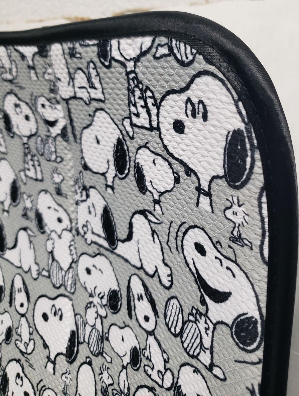 Microfiber Dish Drying Mat(16"x18") PEANUTS BLACK & WHITE SNOOPY DOGS ON GREY,BB