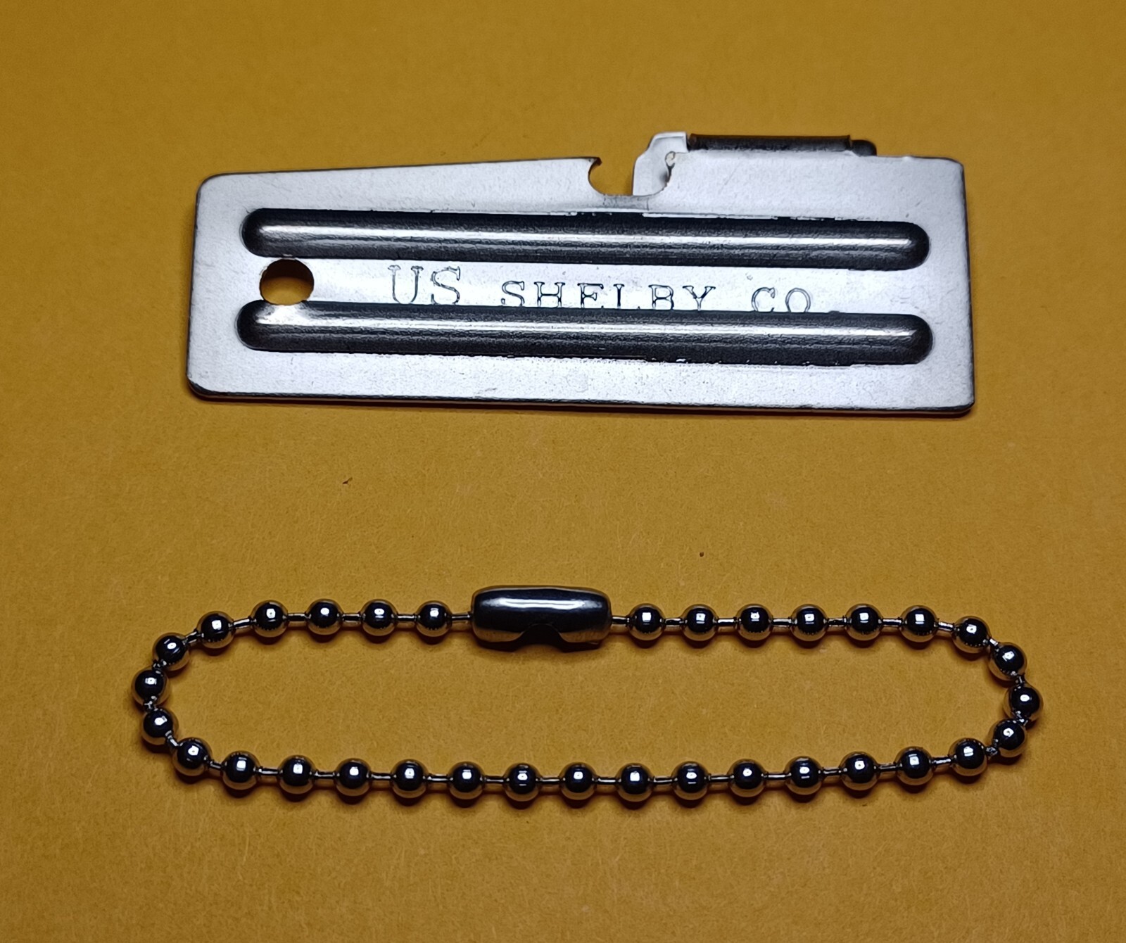 P-51 Original Military Can Opener Emergency Survival Tool with 4.5" Chain