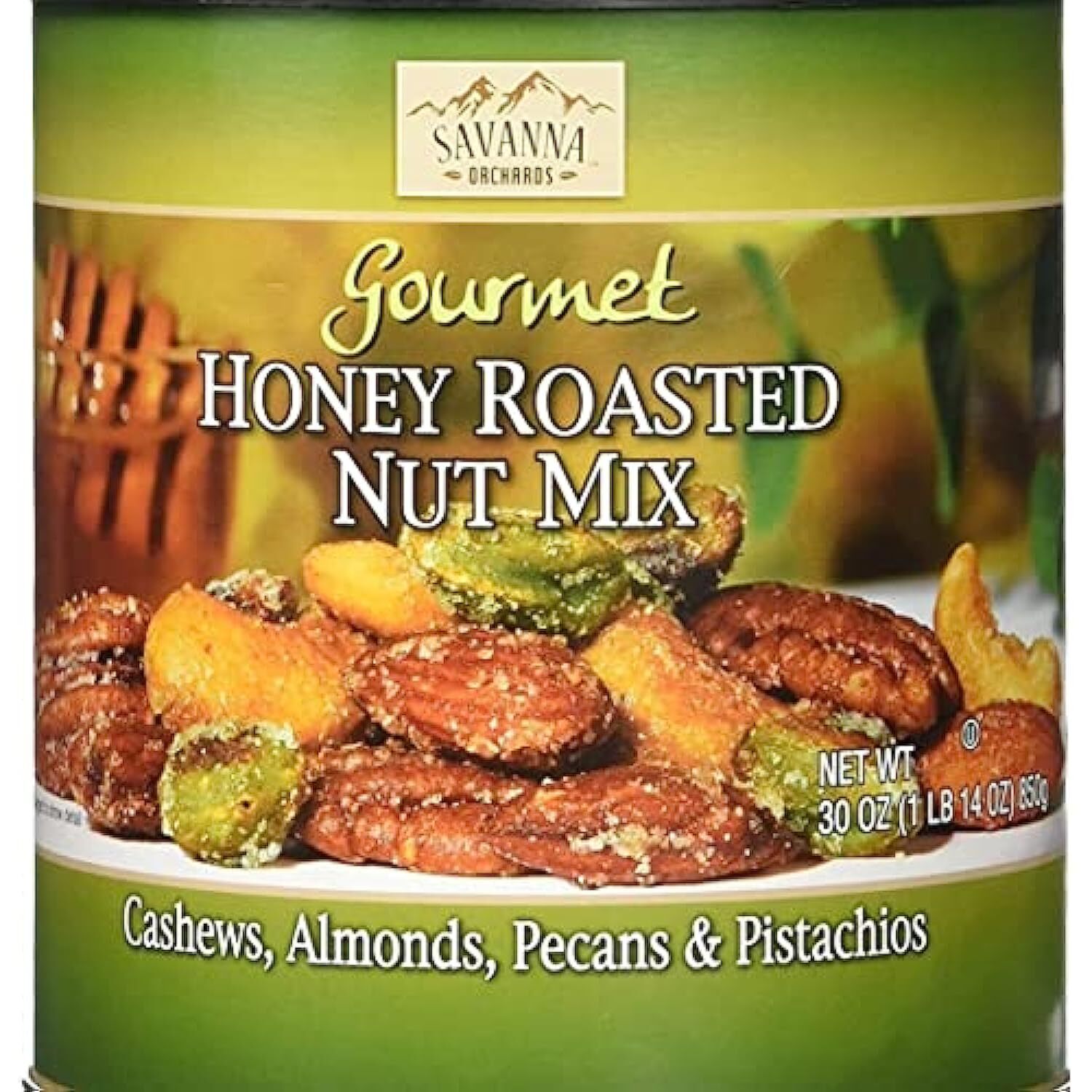 Savanna Orchards Gourmet Honey Roasted Nut Mix - Cashews, Almonds, Pecans and Pi