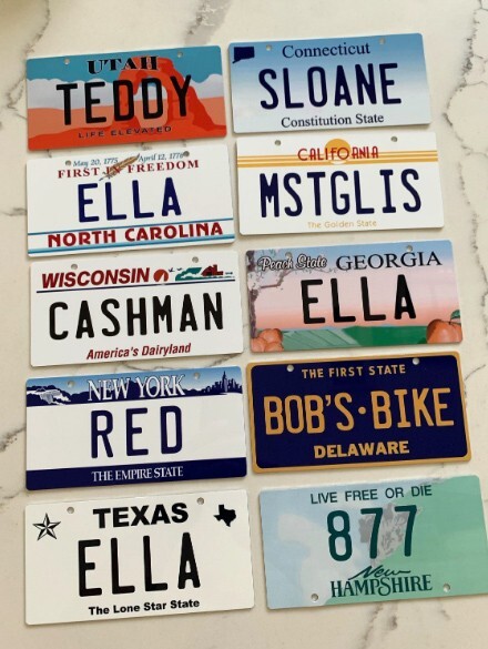 Custom Personalized Mini State License Plate. Pick your State. 3"x6" size