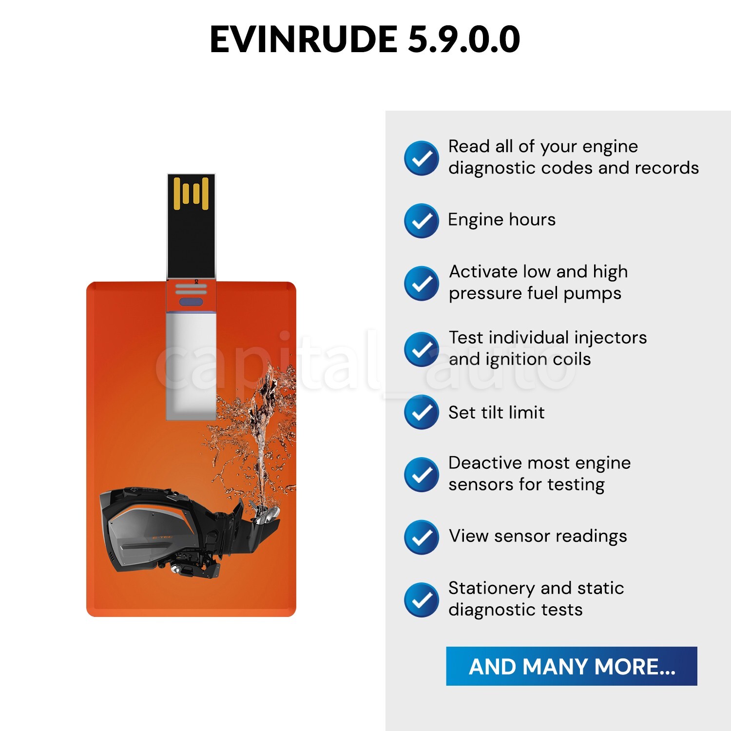 Diagnostic USB Cable tool KIT for Evinrude ETEC and FICHT outboard boat engines
