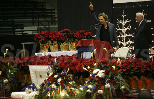 2007 EVEL KNIEVEL ORIGINAL FUNERAL PROGRAM IN BUTTE, MT-MADE BY THE KNIEVEL FAM