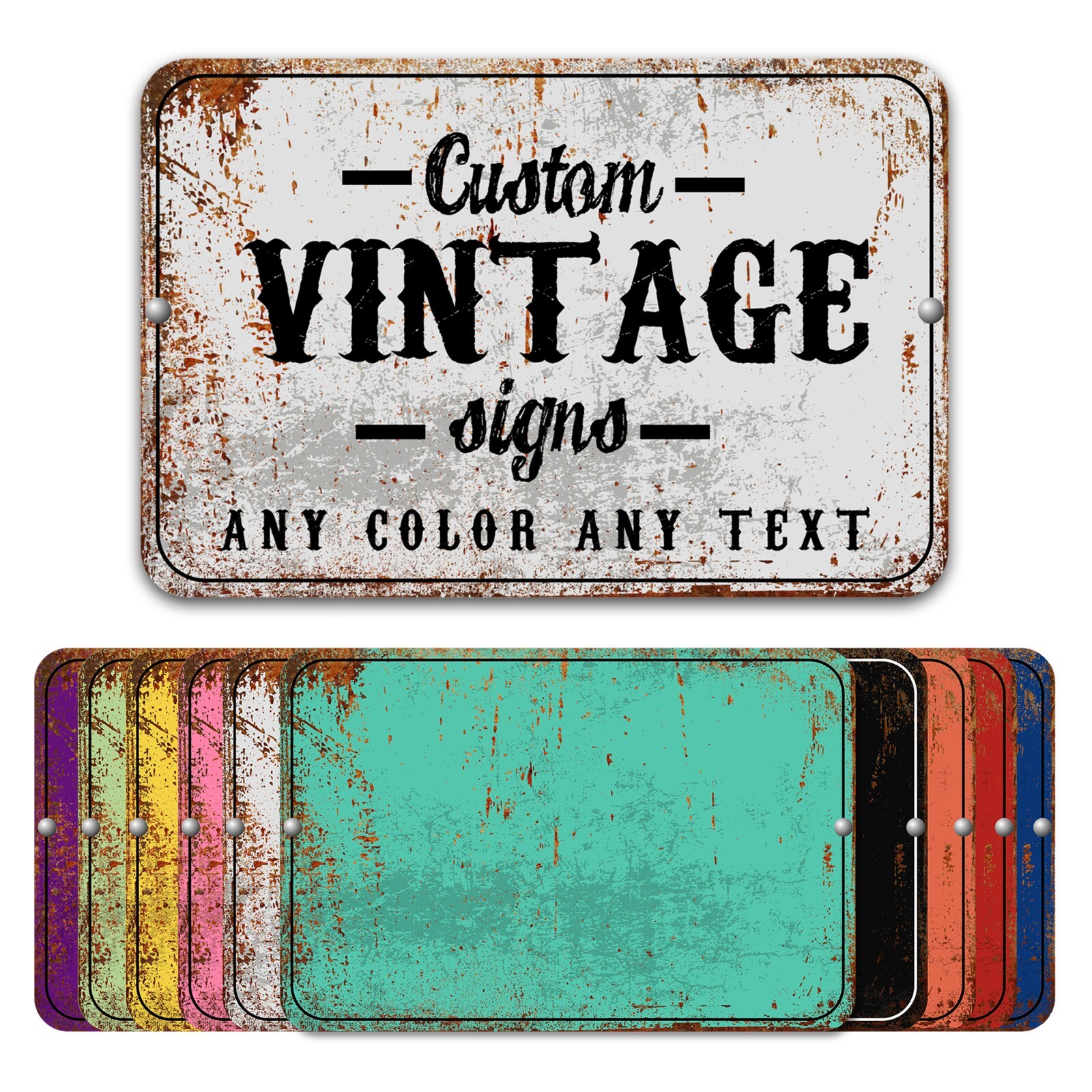 Customized With Your Custom Text New Personalized Aluminum Metal Sign 8 x 12"