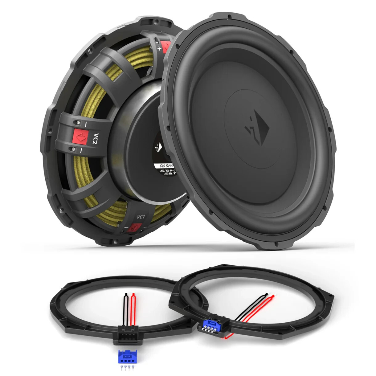 Helix Ci5 S200FM-S2 BMW Underseat Woofers 8" FlexMount Subwoofers 200w 2-Ohm