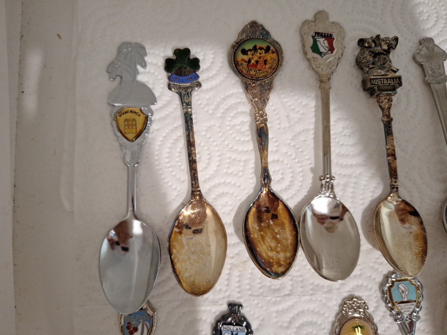 20 Souvenir Small Spoons, Vintage.