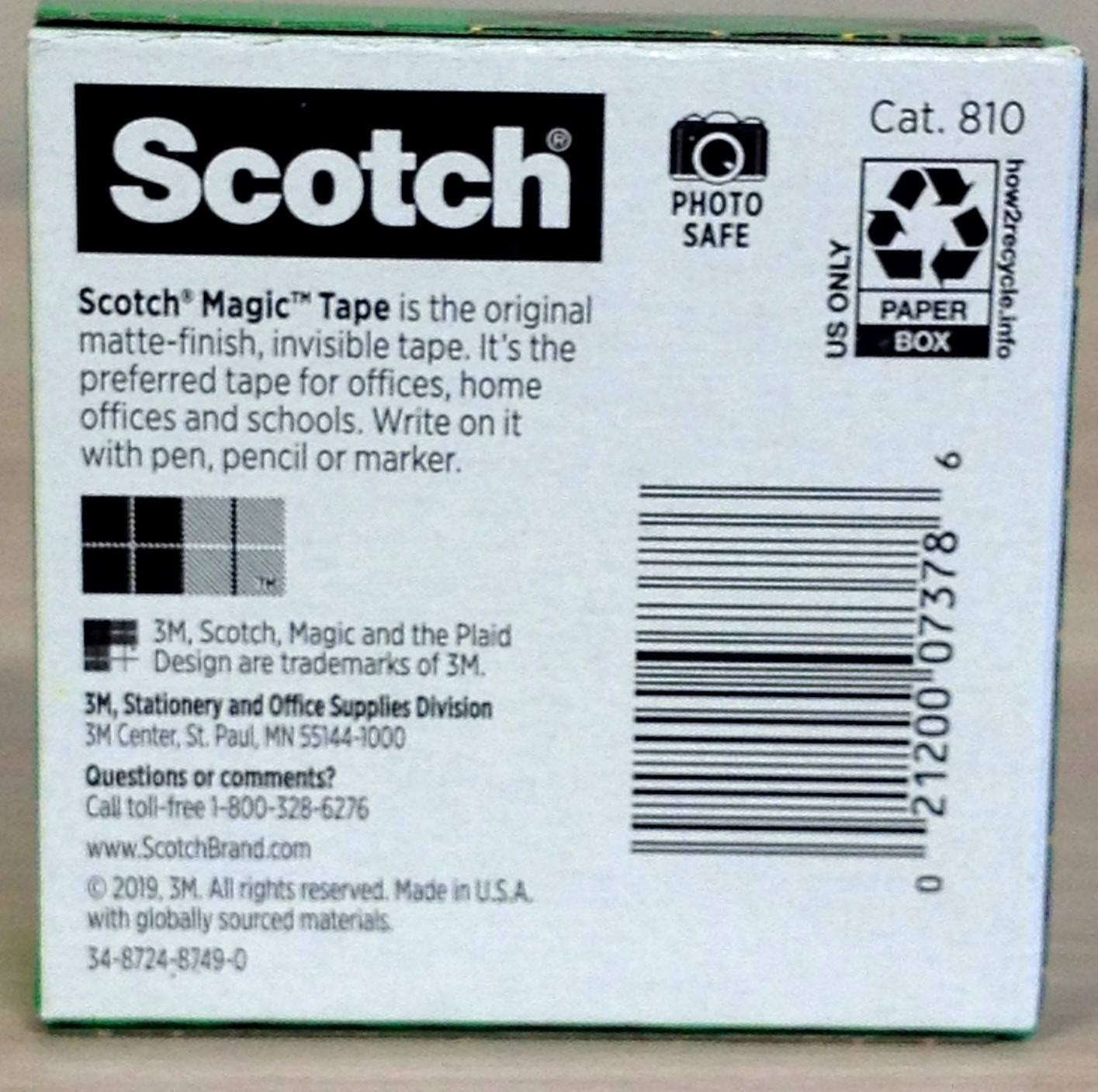 Lot of 12 Scotch Magic Tape Refills 3/4 x 1296 1" Core Clear Invisible MMM81034