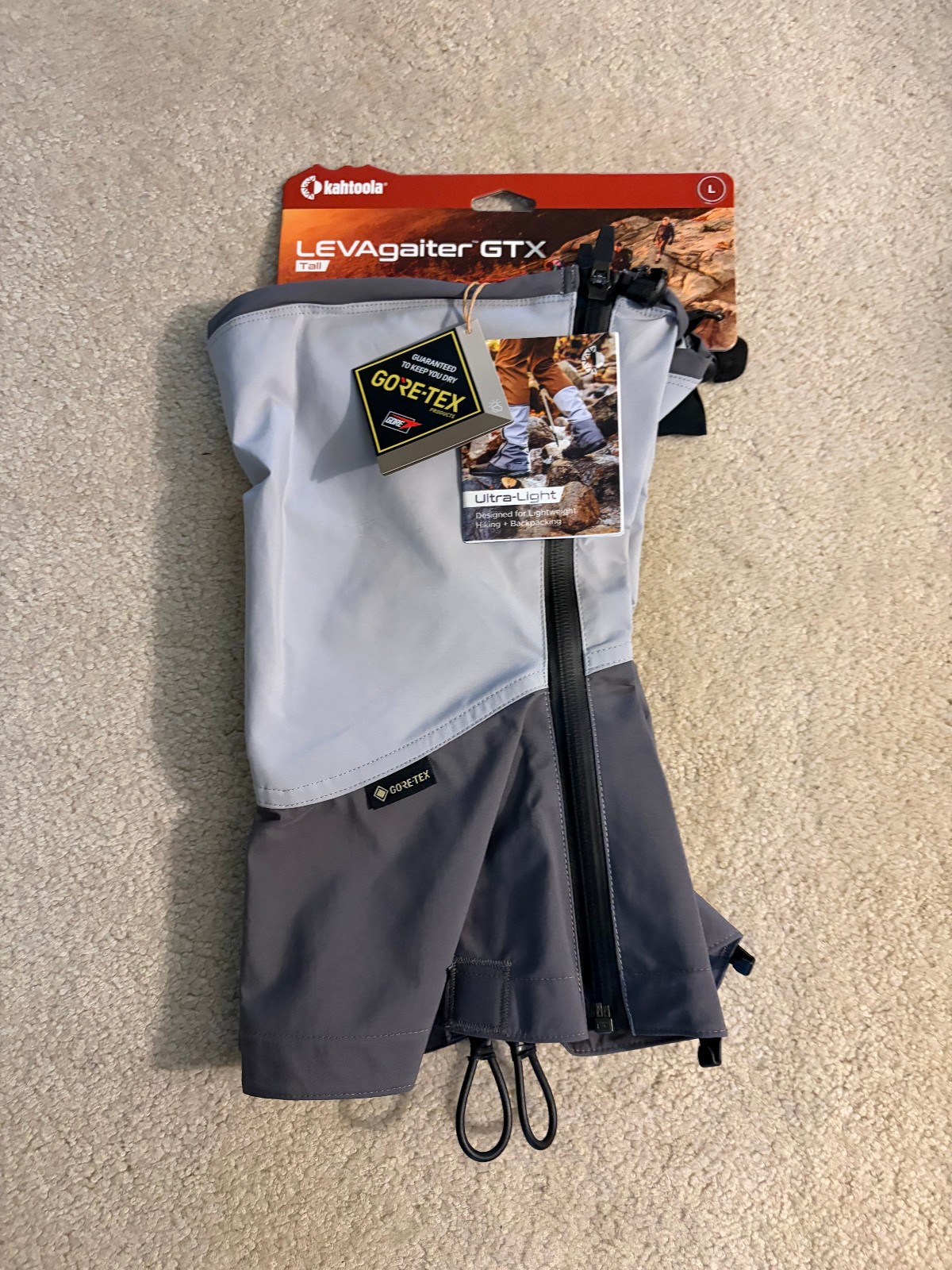 Kahtoola LEVAgaiter GTX Waterproof Hiking Gaiter Adult Large - New with Tags