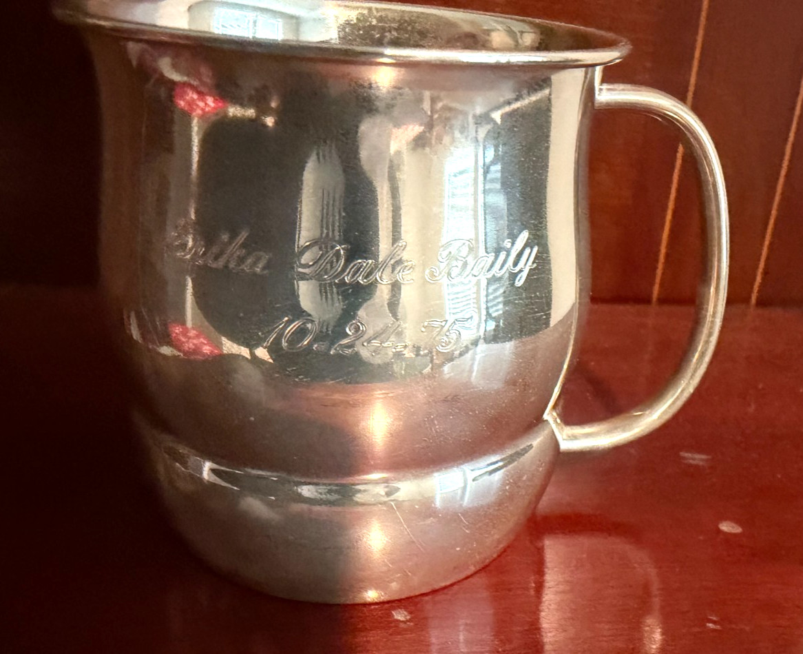 Vintage TOWLE #10782 STERLING SILVER BABY CUP - Monogram & Dated - READ