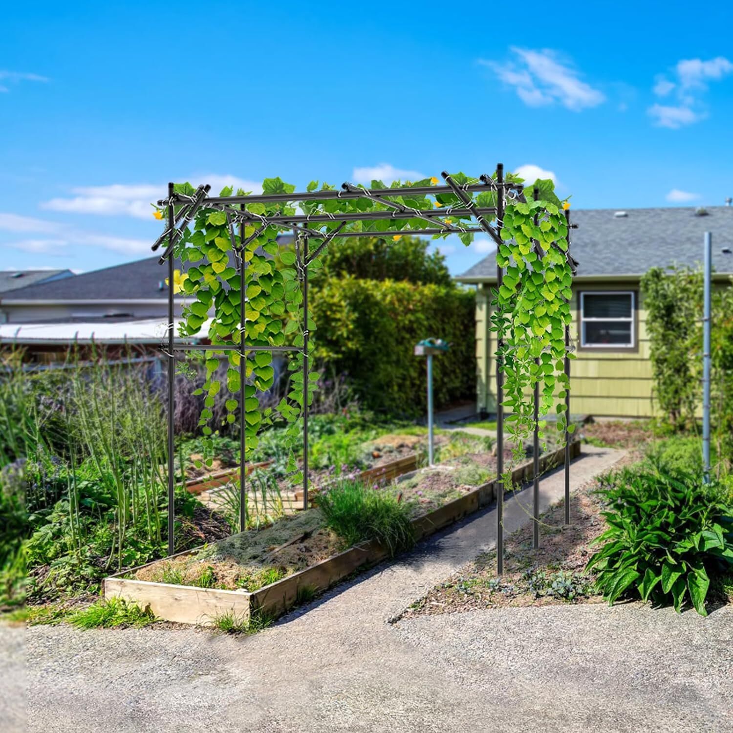 NAIZEA Trellis for Garden Vegetable Trellis Garden Arch Trellis for Climbing