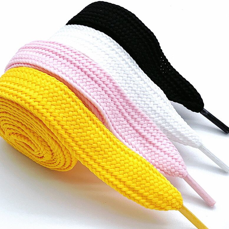 Fat Shoelaces Flat Wide 1cm/2cm 120/140/160cm Color Boot Shoe Laces Sneakers