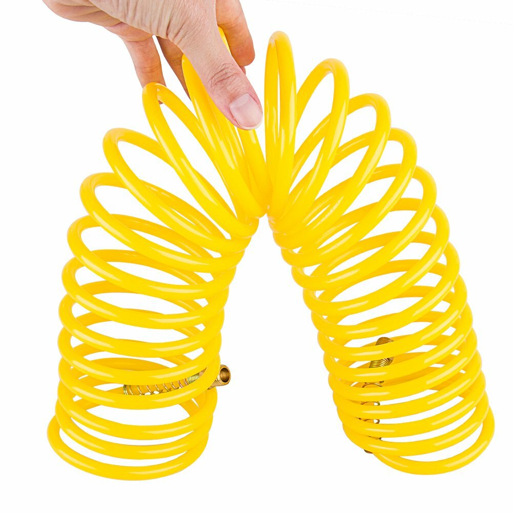 New 20pcs Air Compressor Accessory Kit 25Ft Recoil Hose Gun Nozzles Set 1/4" NPT